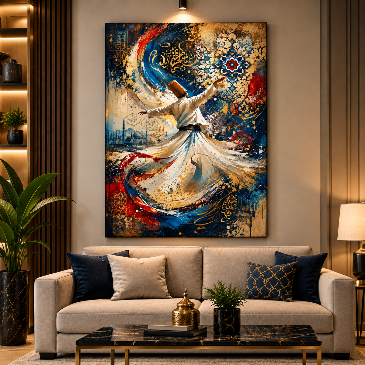 Sufi Dervish Canvas Painting |  Wall Art