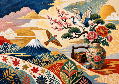 A Tale of Japan - Japanese Ukiyo-e Luxury Canvas Art